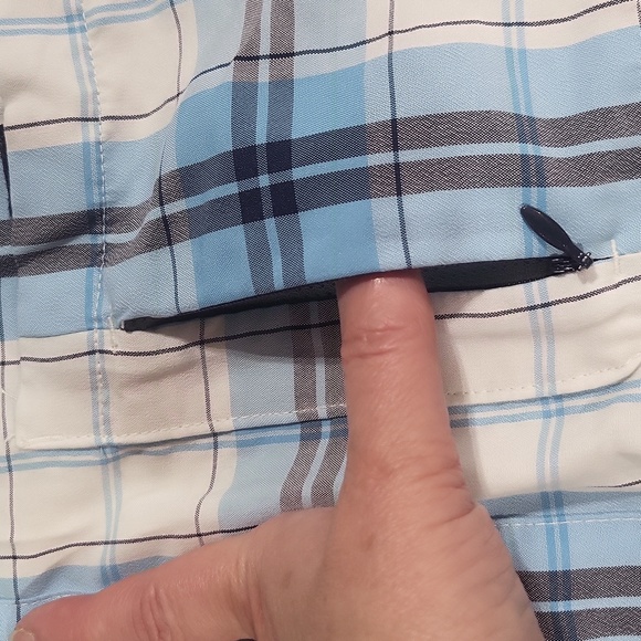 THE NORTH FACE White Blue Loghill Plaid Short Sleeve Shirt - Picture 8 of 14